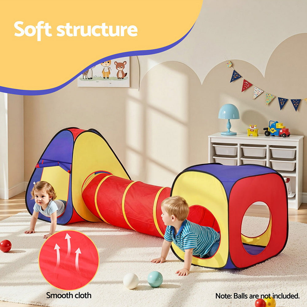 Keezi Kids Playhouse Tent with Tunnel