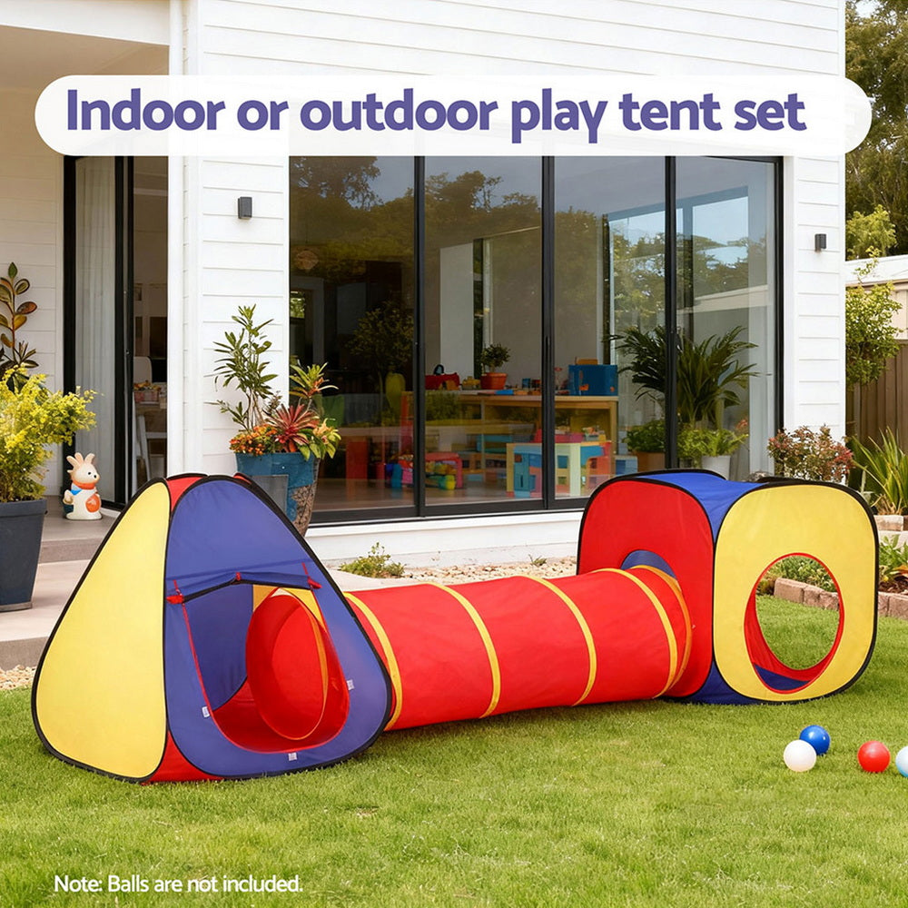 Keezi Kids Playhouse Tent with Tunnel