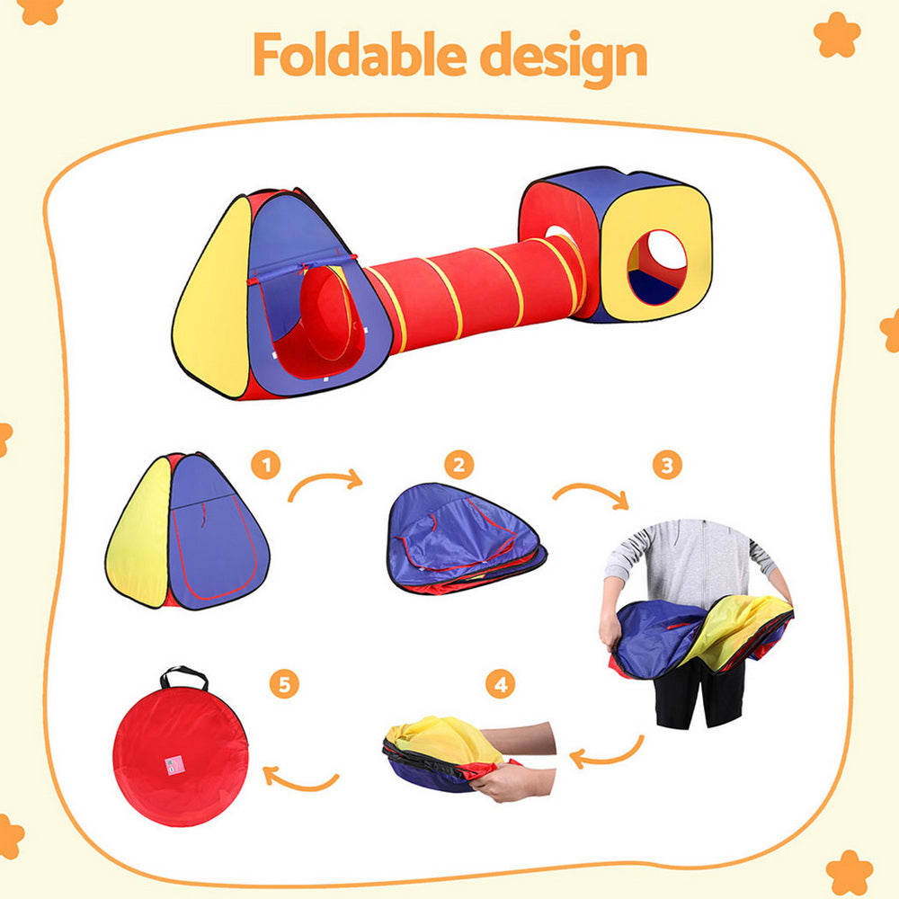 Keezi Kids Playhouse Tent with Tunnel