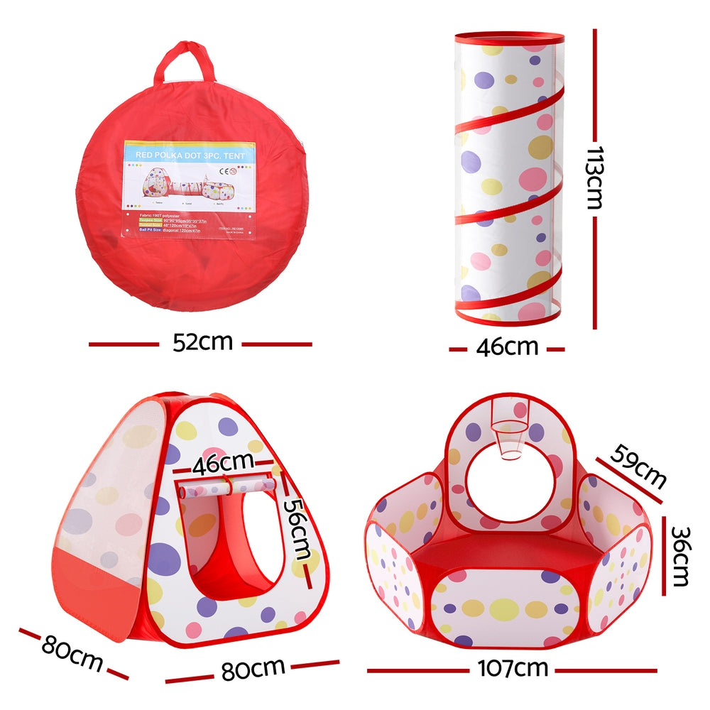 Keezi Pop-Up Play Tent for Kids – Red