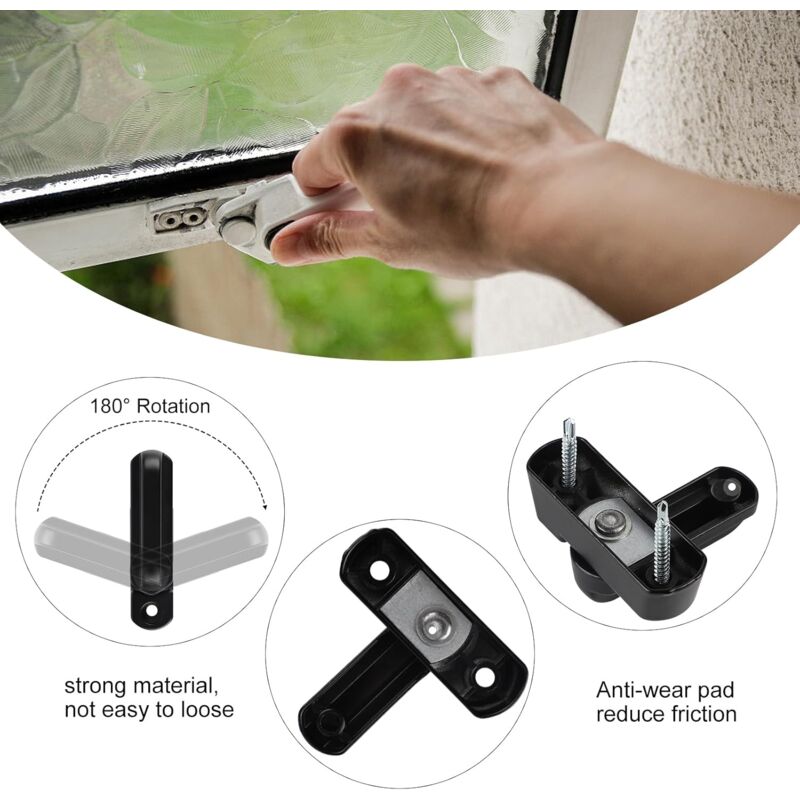 Window Sash Jammer Locks Set of 4 – Aluminium Door & Window Security Locks with Screws