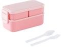 Bento Lunch Box – 2-in-1 Leakproof 3-Compartment Food Container (Pink)