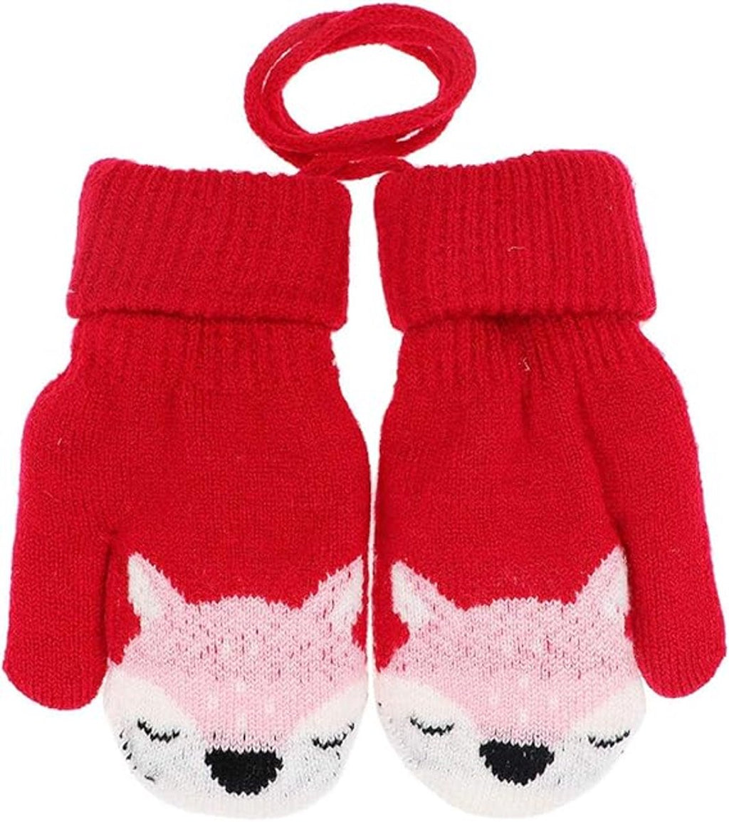 Winter gloves - Knitted winter gloves for boys and girls, with warm fleece lining, suitable for children aged 0-3 years.
