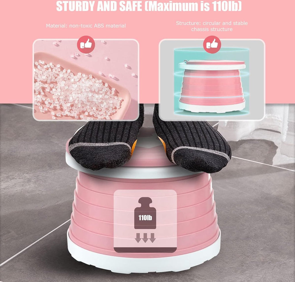 Potty - Child Potty - Toddler Potty - Potty with Lid - Toddler Potty with Lid - Trainer Toilet Seat - Potty for Children - Baby Toilet Seat - Children's Potty - Child-Friendly Design - For Boys and Girls - Portable - Foldable - Pink