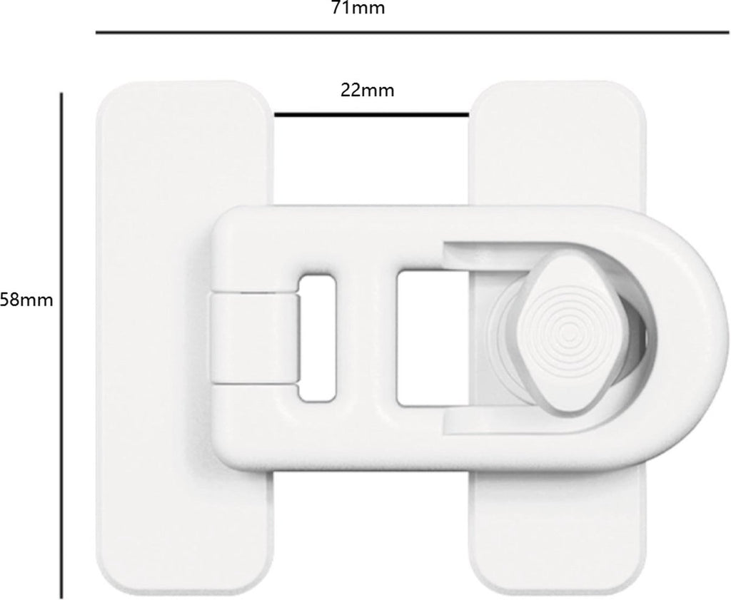 Child Locks for Cabinets - Child Security - Child Lock for Cabinet - Refrigerator Locks - Baby Safety Oven Door Lock - For Kitchen Cabinets, Appliances, Wardrobes, Refrigerator and Oven - White - 1 Piece