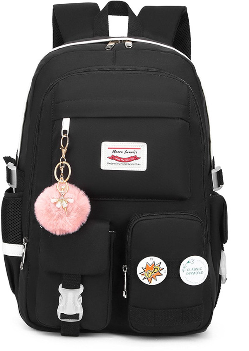 30L School Backpack – Multi-Compartment Laptop Bag (Black)