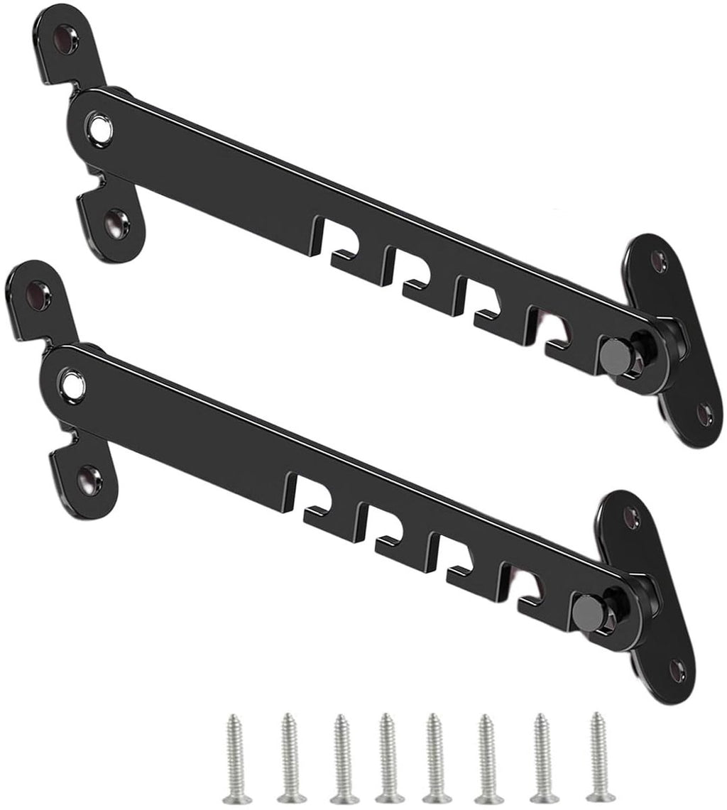 Window Restrictor Stays 2 Pack – Adjustable Window & Door Safety Limiters (Black)