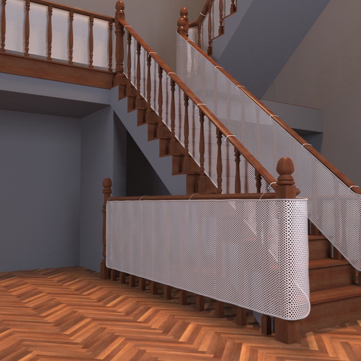 Child Safety Net 300 x 79 cm – Stair & Balcony Mesh Guard (White)