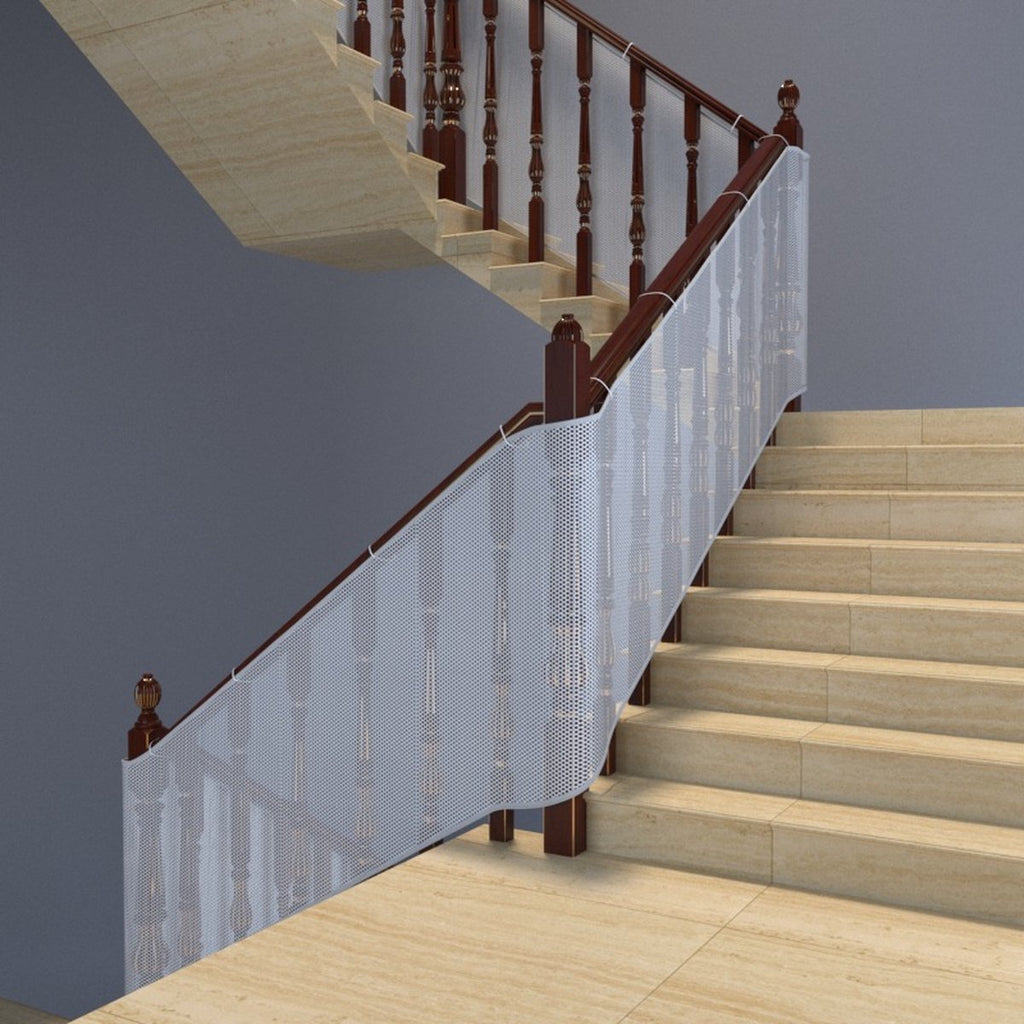 Child Safety Net 300 x 79 cm – Stair & Balcony Mesh Guard (White)