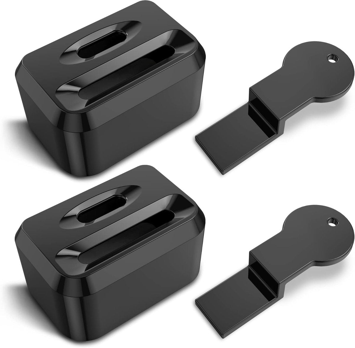 Child Safety Seat Belt Buckle Covers 2 Pack – Car Seat Belt Lock Protectors (Black)