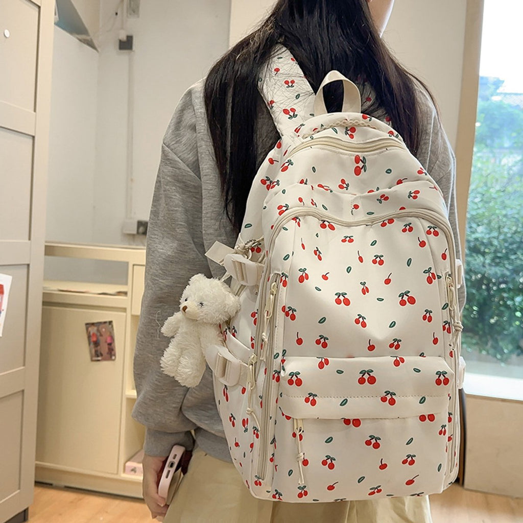 20L School Backpack – Lightweight Tablet & Everyday Bag (Cherry)