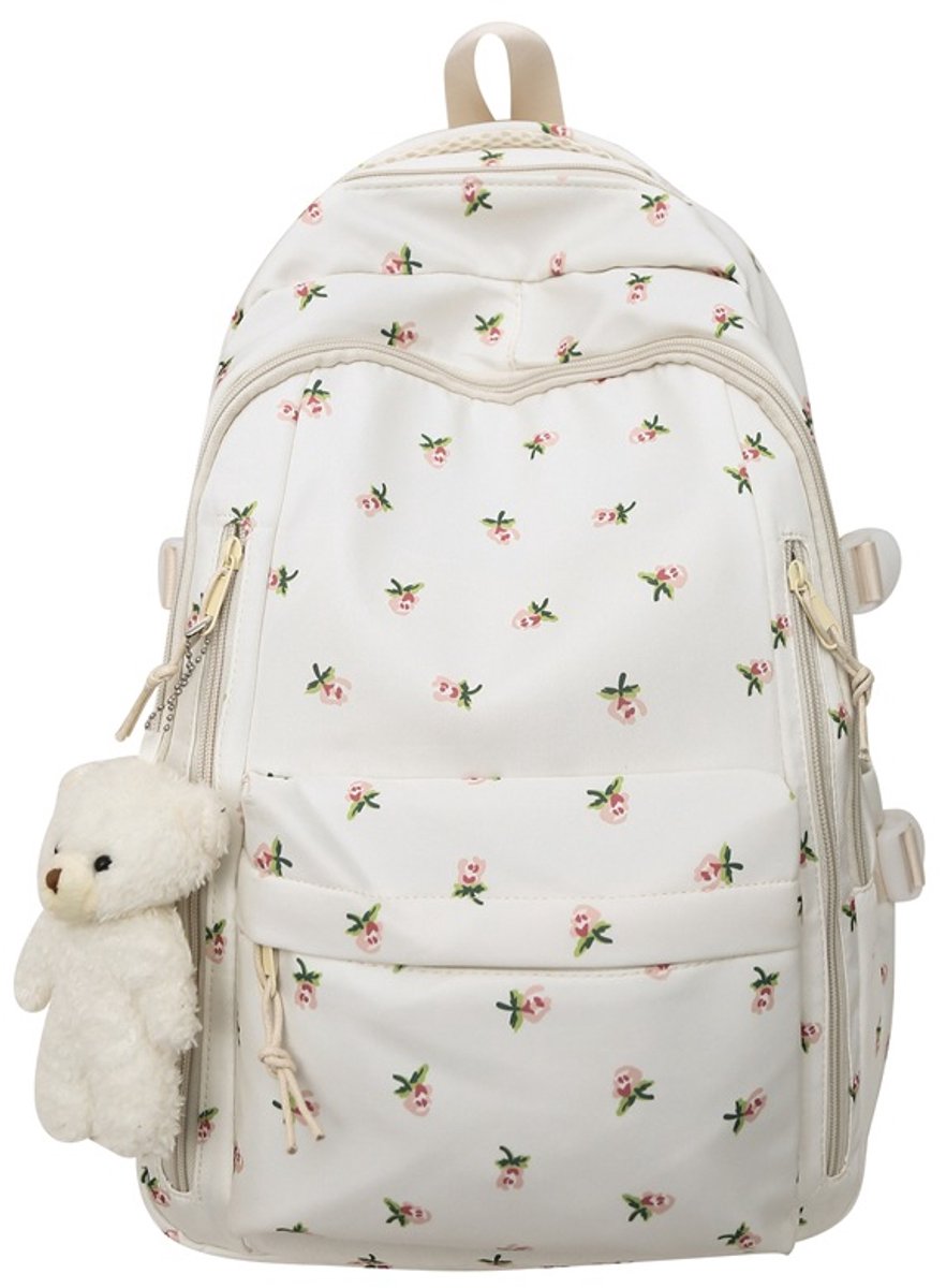 20L School Backpack – Lightweight Tablet & Everyday Bag (Rose Print)