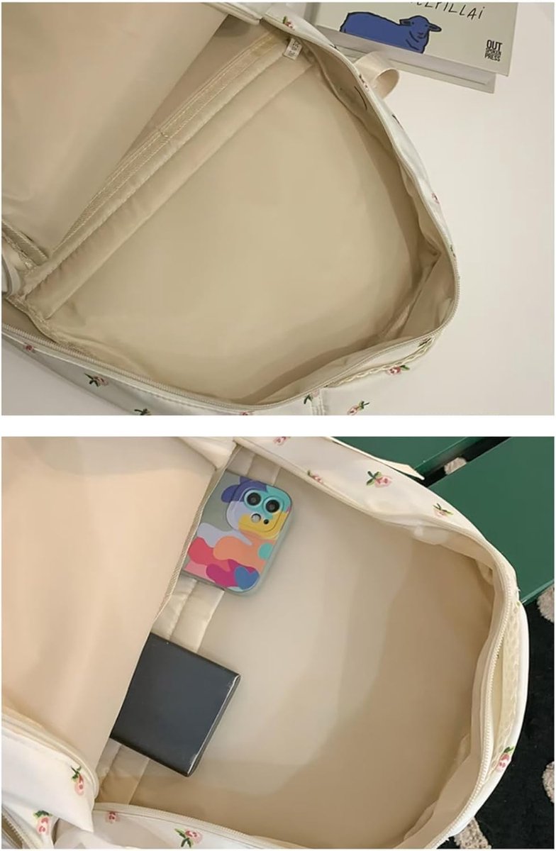20L School Backpack – Lightweight Tablet & Everyday Bag (Rose Print)