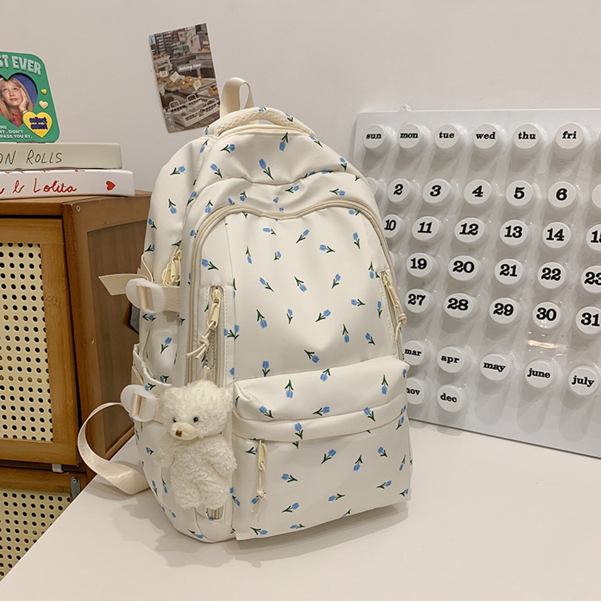 20L School Backpack – Lightweight Tablet & Everyday Bag (Orchid Print)