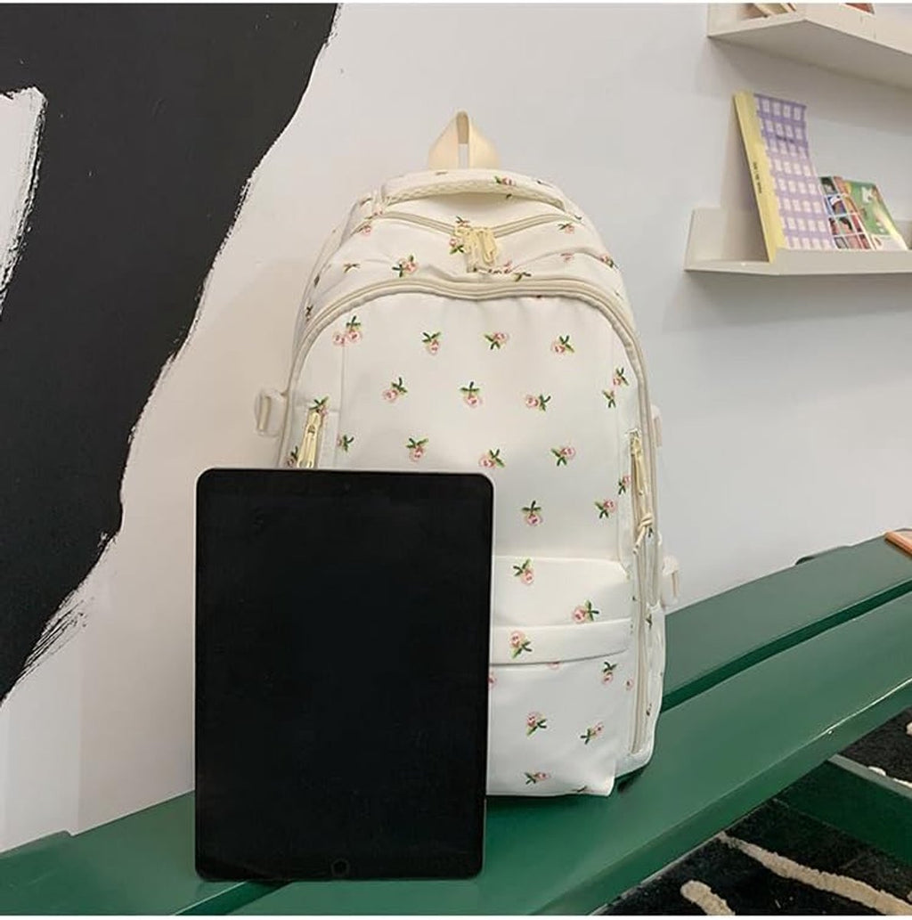 20L School Backpack – Lightweight Tablet & Everyday Bag (Strawberry Print)