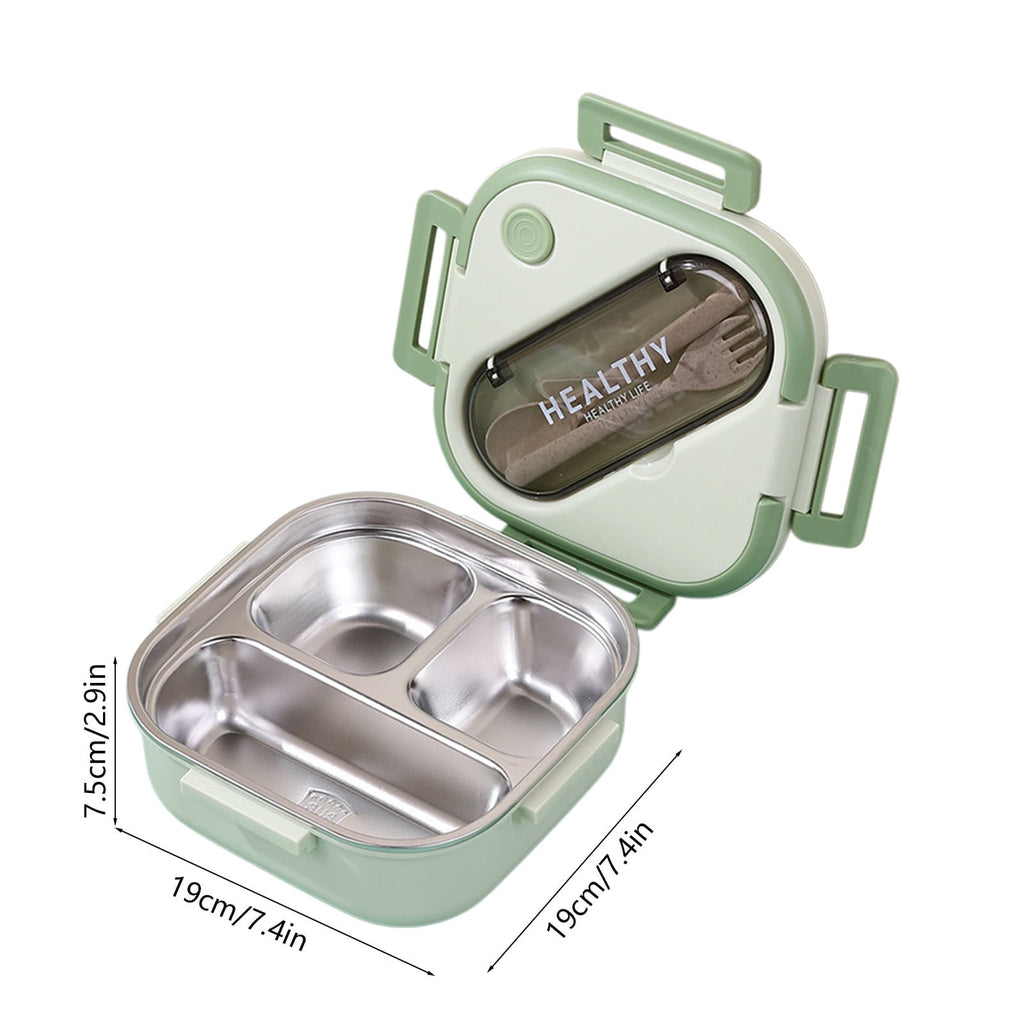 Aespoir Lunch Box, Toddler Lunch Box, Leak-Proof, Four-Sided Clasp for School,Camping,Travel, 7.5x7.5x3 In,Purple