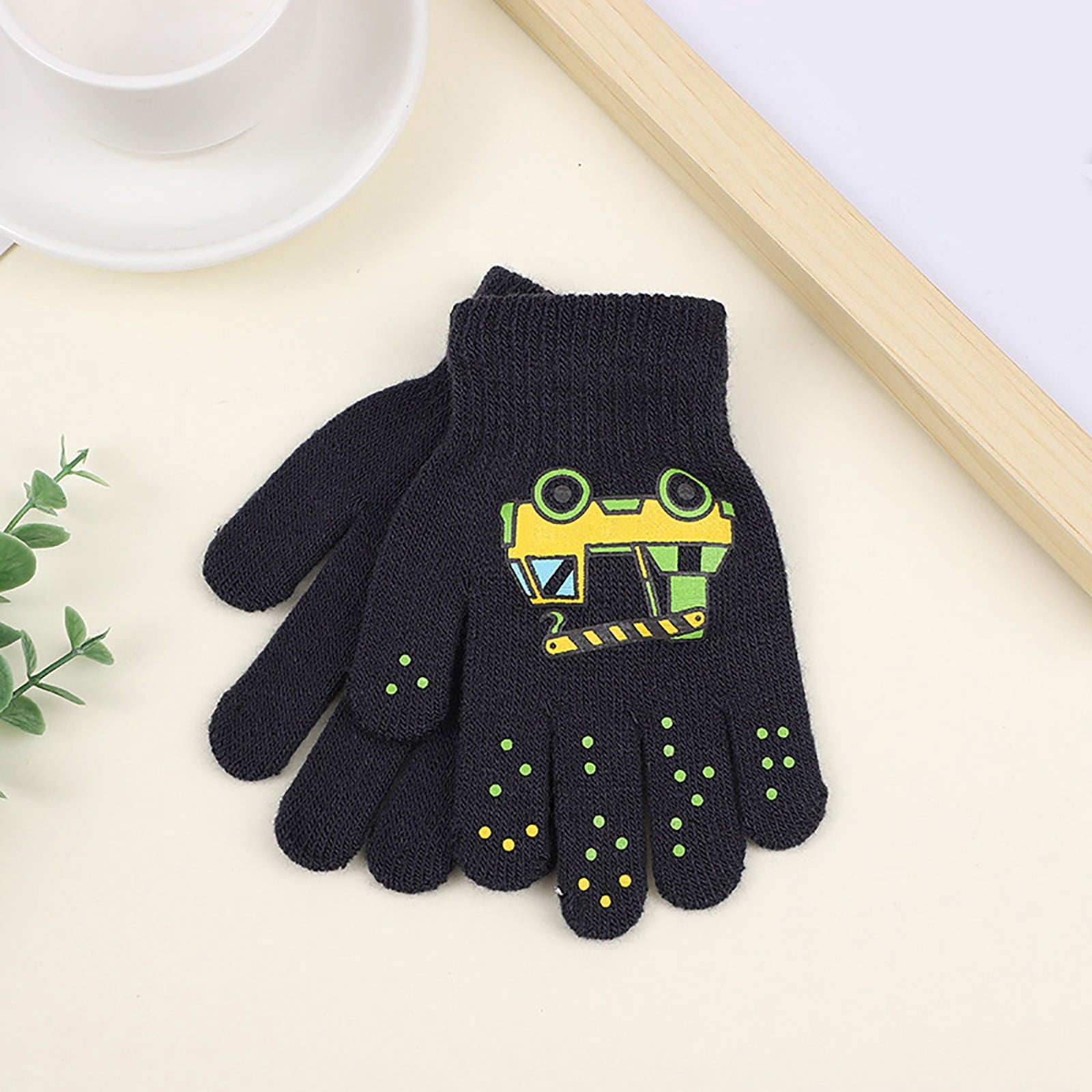 GXWEA 2T Gloves Kids Waterproof Gloves Kids Gloves Winter Gloves Thick Gloves Stretchy Warm Gloves Boys Girls 6-11 Year