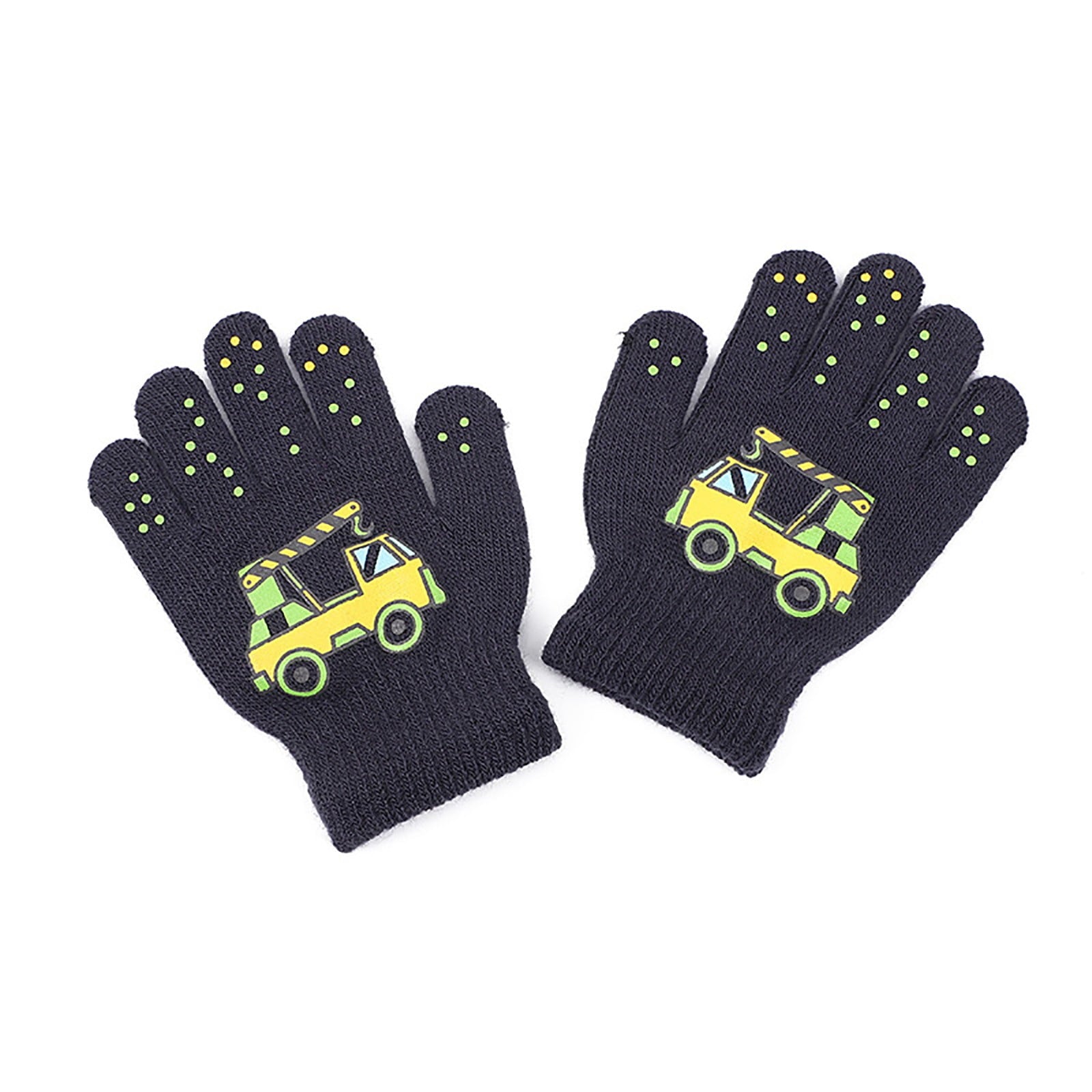 GXWEA 2T Gloves Kids Waterproof Gloves Kids Gloves Winter Gloves Thick Gloves Stretchy Warm Gloves Boys Girls 6-11 Year