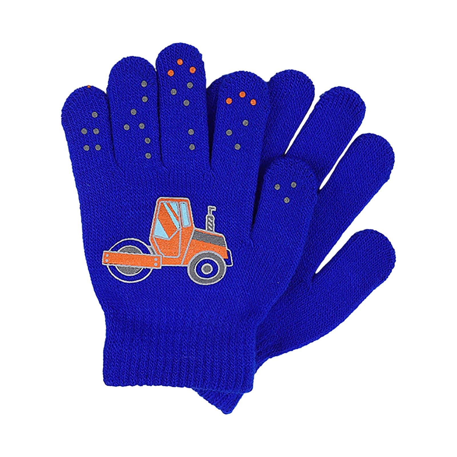 GXWEA 2T Gloves Kids Waterproof Gloves Kids Gloves Winter Gloves Thick Gloves Stretchy Warm Gloves Boys Girls 6-11 Year