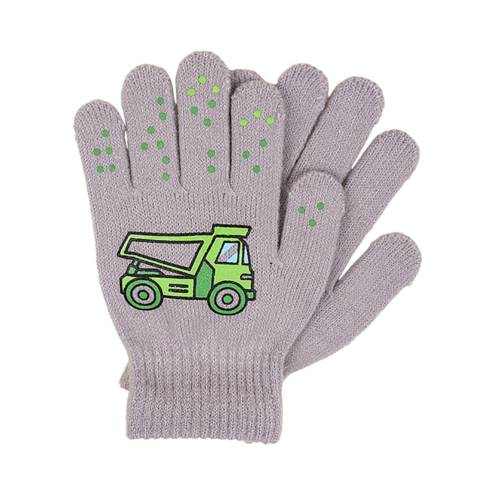 GXWEA 2T Gloves Kids Waterproof Gloves Kids Gloves Winter Gloves Thick Gloves Stretchy Warm Gloves Boys Girls 6-11 Year