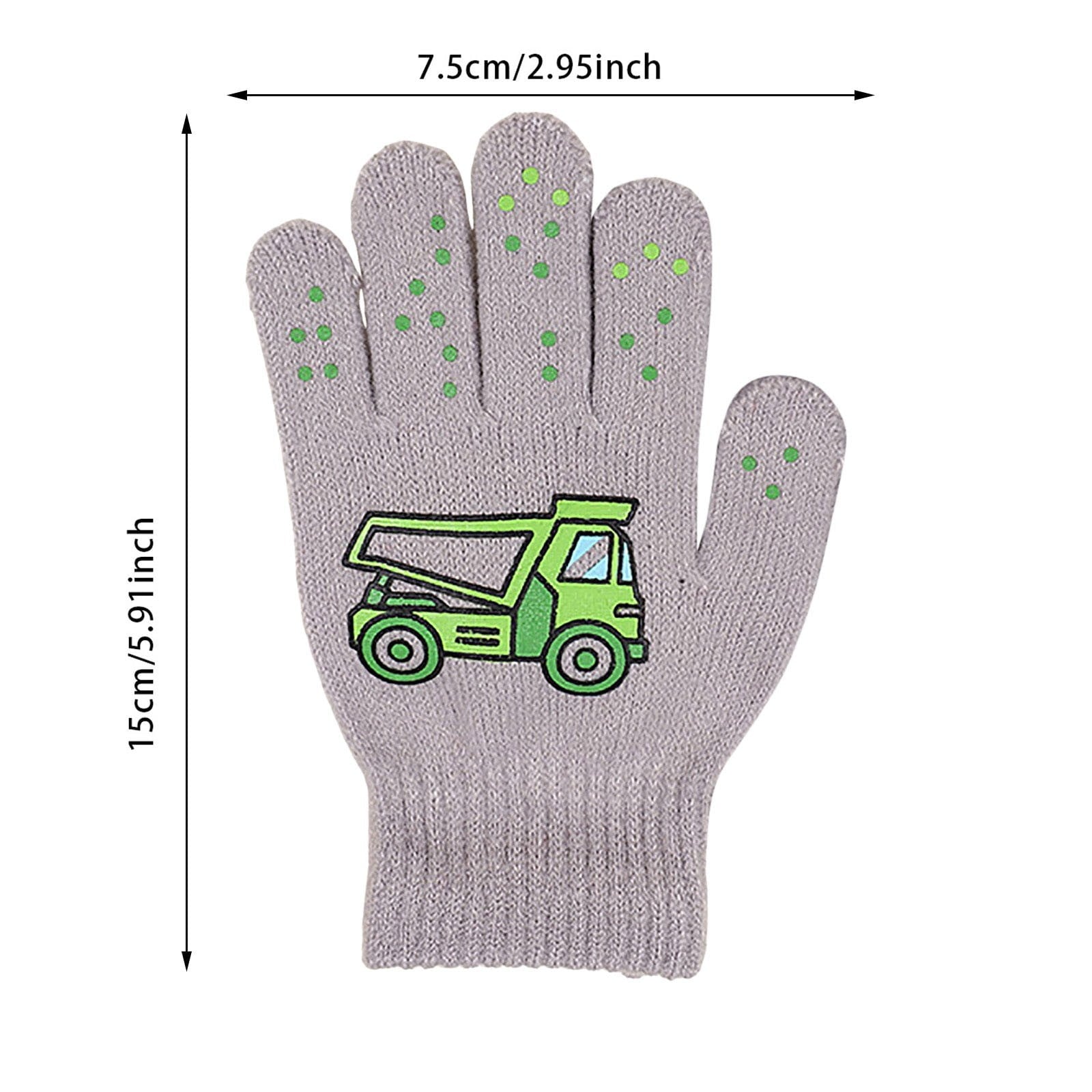 GXWEA 2T Gloves Kids Waterproof Gloves Kids Gloves Winter Gloves Thick Gloves Stretchy Warm Gloves Boys Girls 6-11 Year