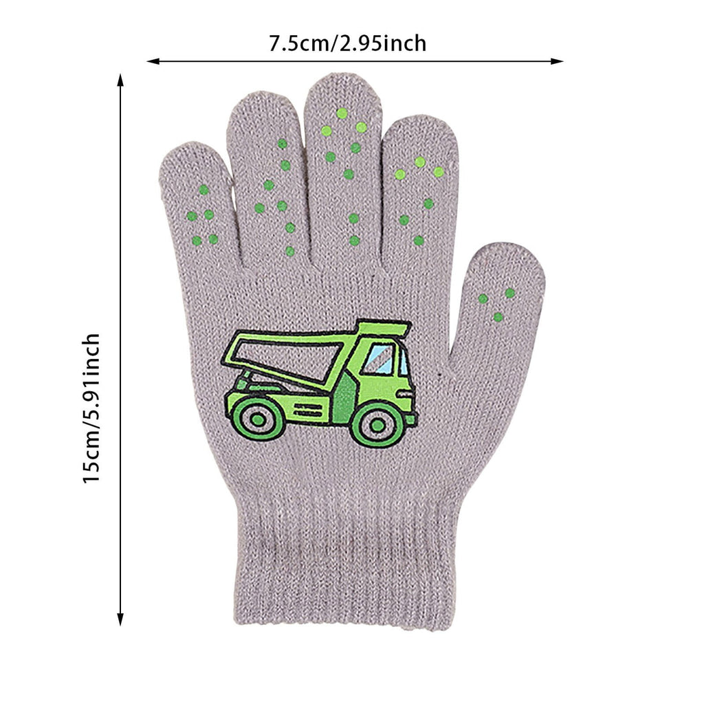 GXWEA 2T Gloves Kids Waterproof Gloves Kids Gloves Winter Gloves Thick Gloves Stretchy Warm Gloves Boys Girls 6-11 Year
