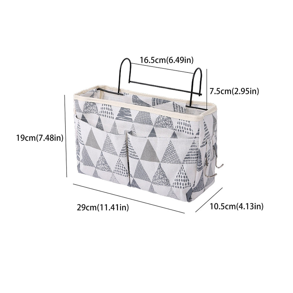Jierger Bedside Caddy Hanging Bed Organizer Storage Bag Pocket for Bunk and Hospital Beds, College Dorm Rooms Baby Bed Rails, Camp 4 Pockets
