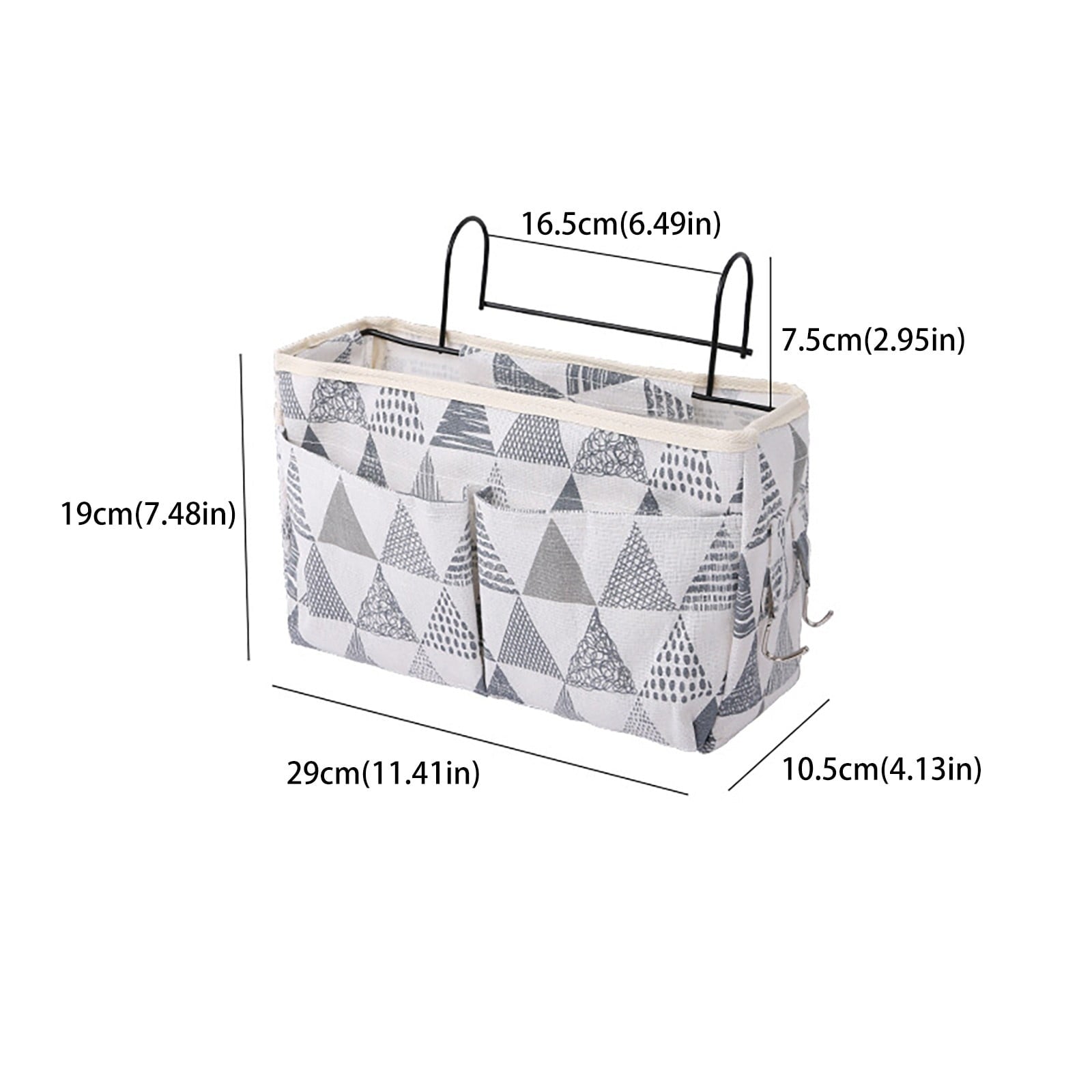 Jierger Bedside Caddy Hanging Bed Organizer Storage Bag Pocket for Bunk and Hospital Beds, College Dorm Rooms Baby Bed Rails, Camp 4 Pockets