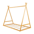 NNEDSZ Kids Tent Montessori Toddler Floor Bed Wooden Bedframe-0