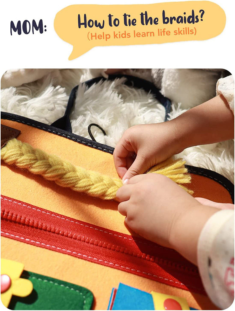 NNEDSZ Montessori Busy Board - Educational Sensory Activity Toy for Toddlers-2