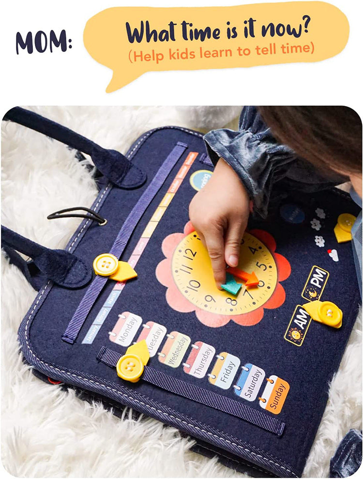 NNEDSZ Montessori Busy Board - Educational Sensory Activity Toy for Toddlers-3