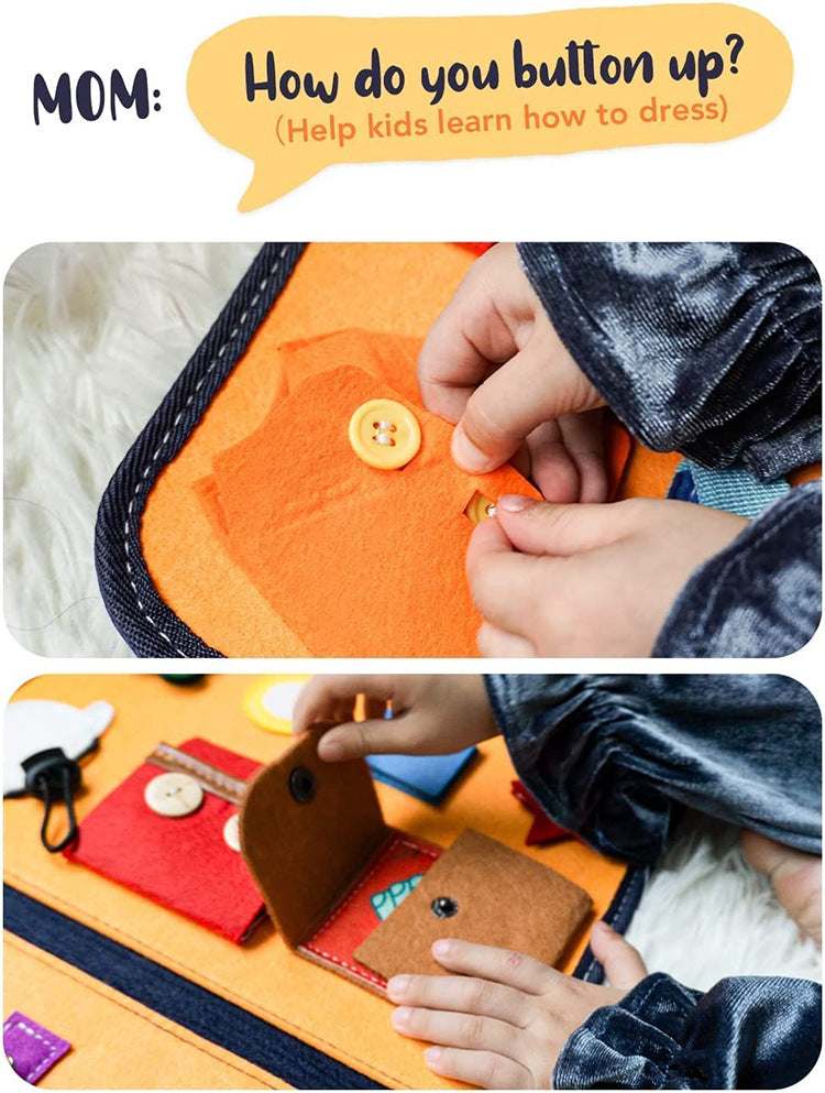 NNEDSZ Montessori Busy Board - Educational Sensory Activity Toy for Toddlers-4