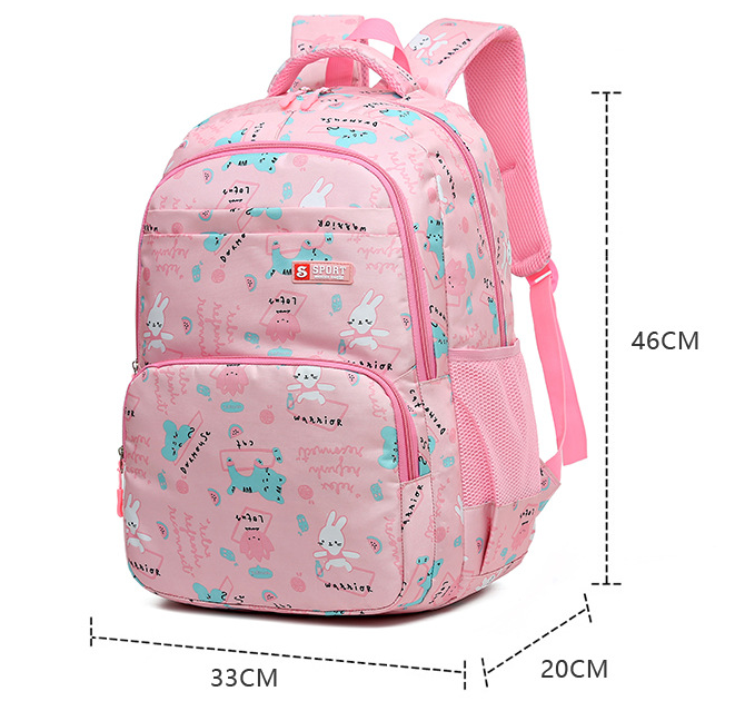 Purple Cartoon Student Backpack – Large Capacity Ergonomic School Bag