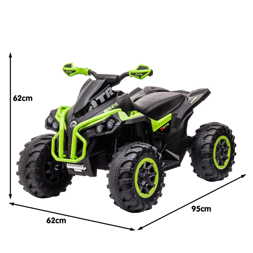 NNEDPE GTS99 Kids Toy Electric Ride On Quad Bike Toy ATV 50W - Green-1