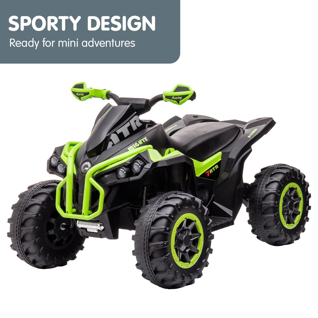 NNEDPE GTS99 Kids Toy Electric Ride On Quad Bike Toy ATV 50W - Green-2