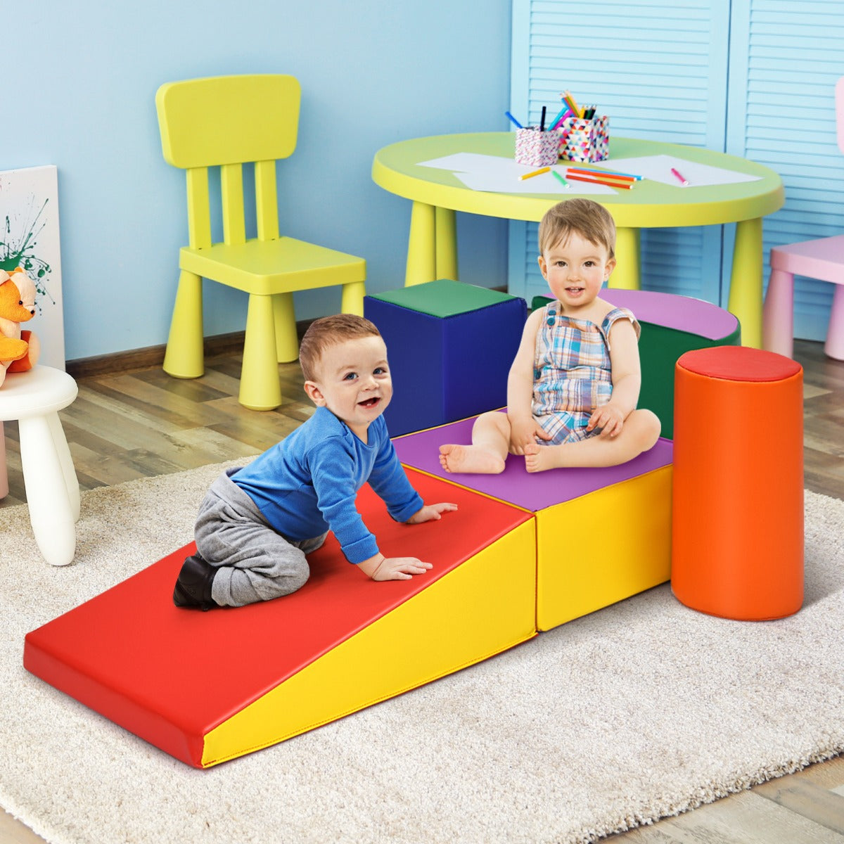 kids foam climb and crawl playset indoor activity toy