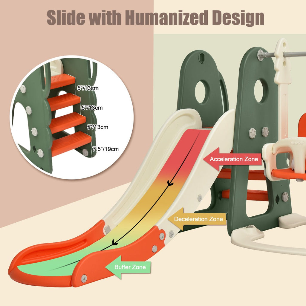 NNECW 6 in 1 Climber Slide Playset with Basketball Hoop for Kids-4